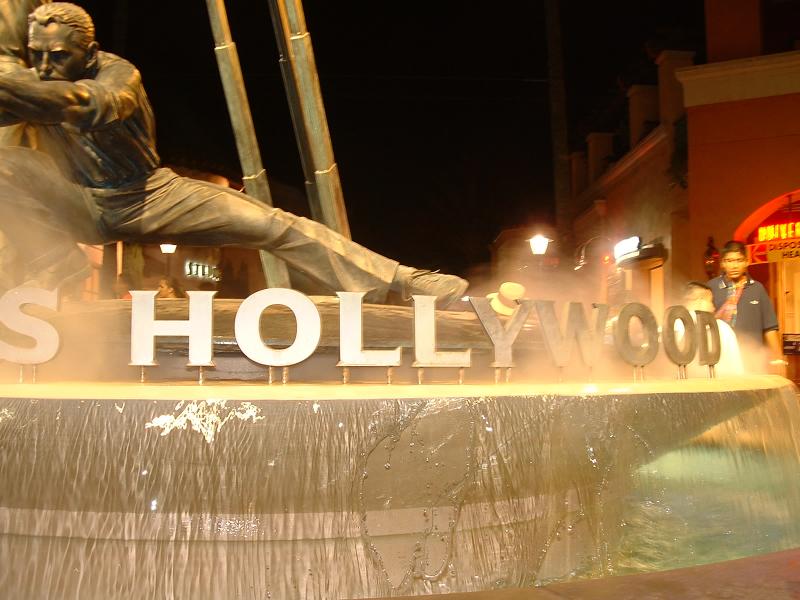 A water feature at Universal Studios