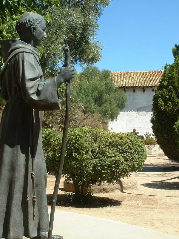 Franciscan Padre overlooking the church.