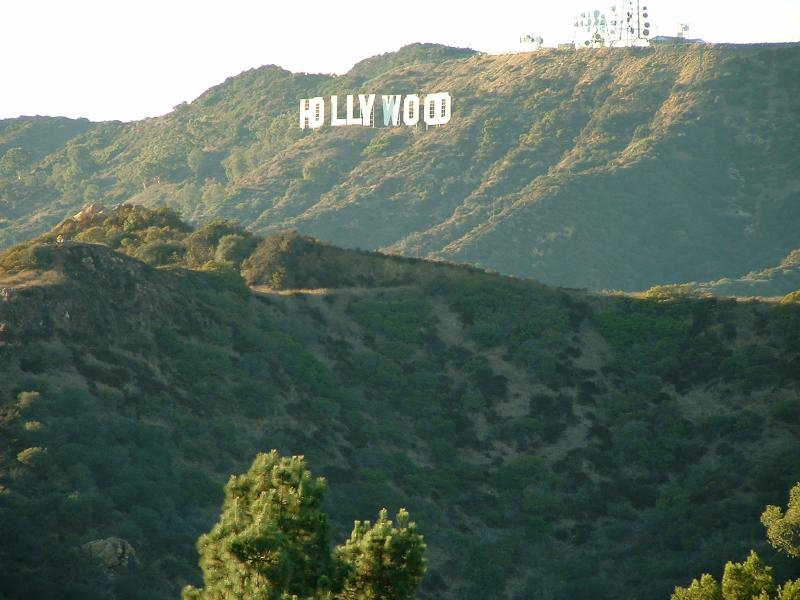 The Hollywood sign from Griffith Park.