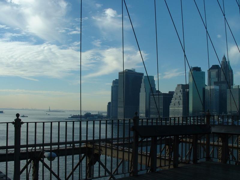 Manhattan Skyline from Brooklyn Bridge, New York City