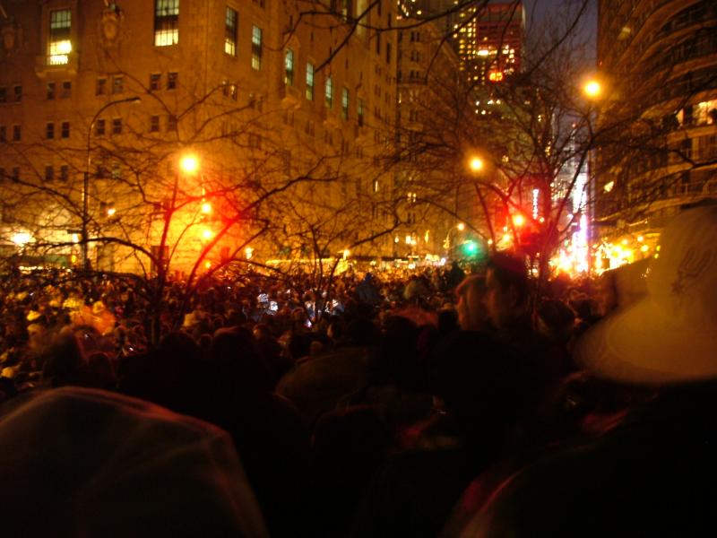 As close as we could get to Times Square on Christmas Eve, New York City