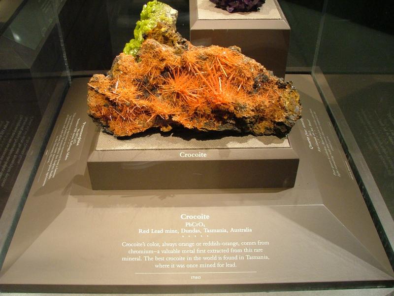 Crocoite, Smithsonian Natural History Museum, Washington DC