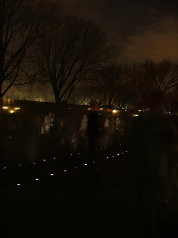 Reflection of the Korean War Memorial, Washington DC