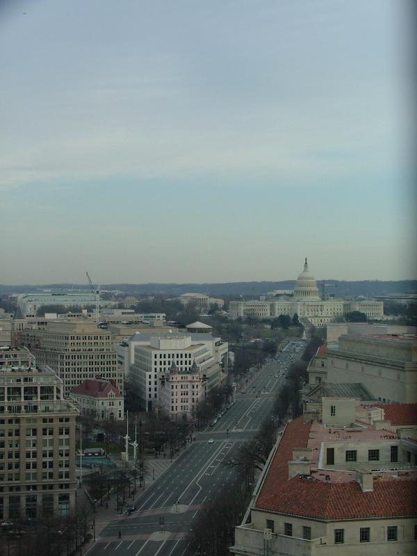 A View of the Capitol Building from the top of the Old Post Office Tower, Washington DC