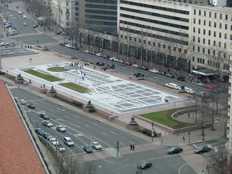 Freedom Plaza from the Old Post Office Tower, Washington DC