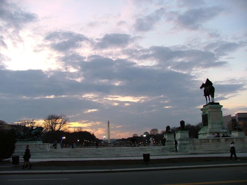 The Washington Memorial, from in front of the Capitol Building, Washington DC