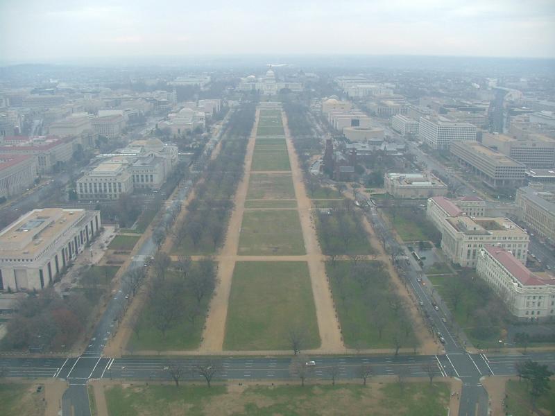 East view from Washington Monument, Washington DC