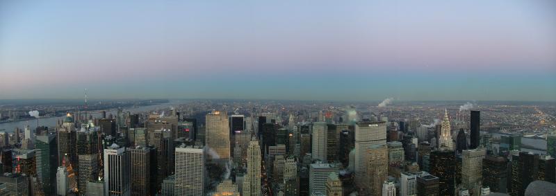 Panoramic North view from Empire State Building, New York City