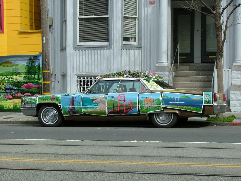 A 'San Franciscan Car', Mission District, Jo & Frances in San Francisco, California