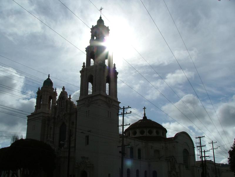 Mission Dolores, Jo & Frances in San Francisco, California