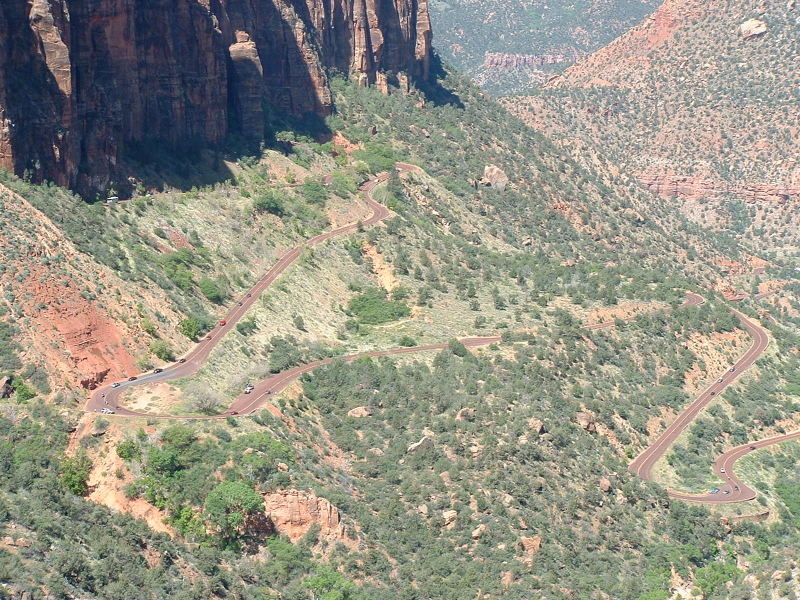 View of the valley from the Overlook Trail, Zion National Park, Utah