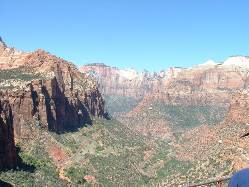 View of the valley from the Overlook Trail, Zion National Park, Utah