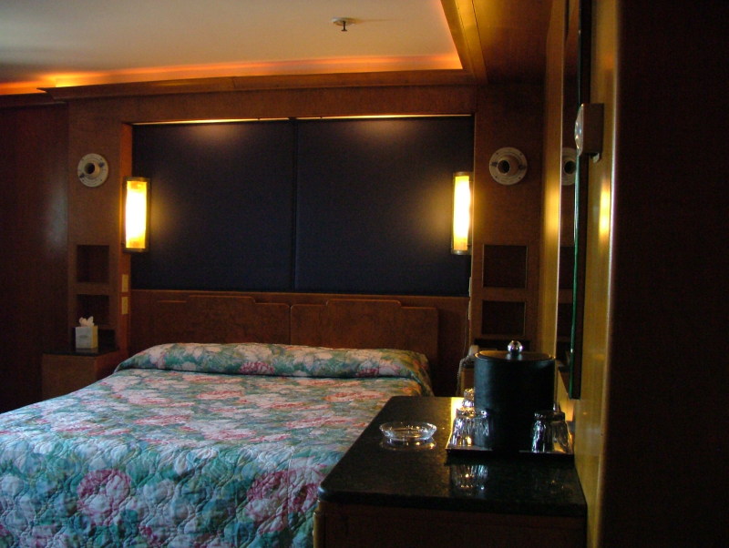 One of the hotel rooms aboard The Queen Mary, Long Beach, California