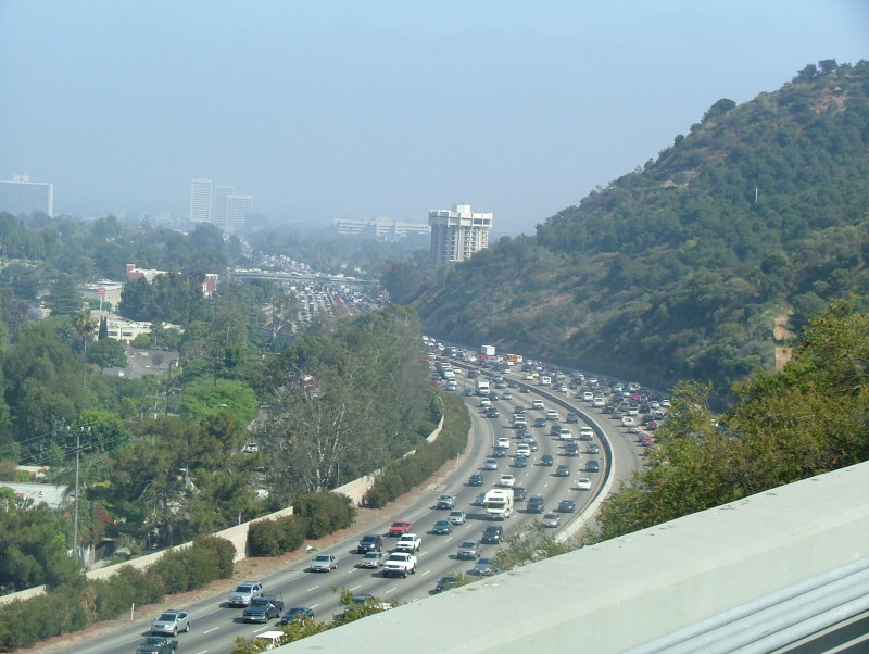 The 405 on the way back from The Getty Center, California