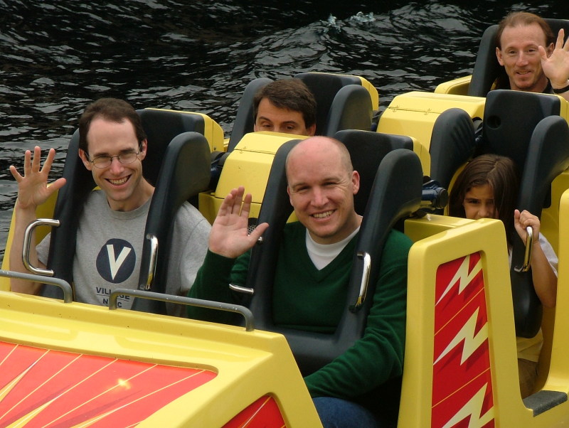 Rob and Stewart about to experience California Screamin', Disneyland's California Adventure, Anahiem, California