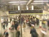 Grand Central Times Square shuttle crowd, New York City