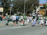 Synchronised Trolley Drivers, Saint Patrick's Day Parade, Hermosa Beach, California