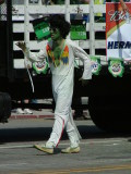 Elvis is everywhere, including the Saint Patrick's Day Parade, Hermosa Beach, California