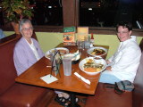 Jo and her Mum celebrate Rob's birthday in El Torrito, Manhattan Beach, California