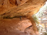 Rob standing under an overhang, Canyon Overlook Trail, Zion National Park, Utah