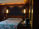 One of the hotel rooms aboard The Queen Mary, Long Beach, California